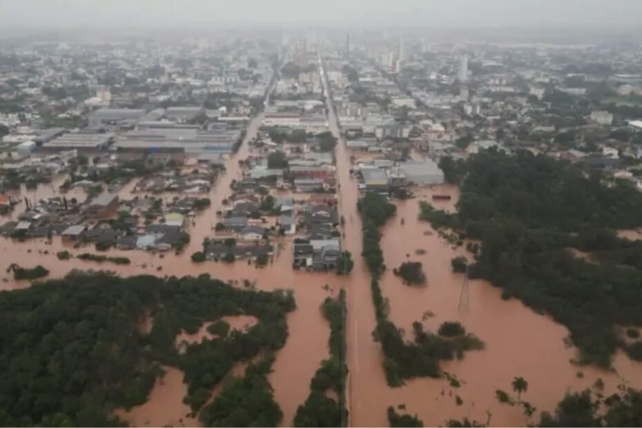 Enchente Rio Grande do Sul foto aérea